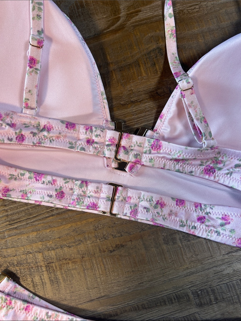 NWT Victoria’s Secret Venus Bloom Pink Ditsy Floral V Hardware‎ Bikini Set | XL - Picture 4 of 12